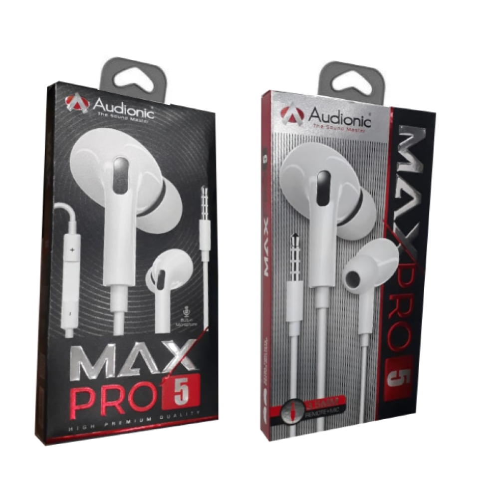 Original Audionic Handfree Max Pro5 available at Urbantech.pk in Pakistan