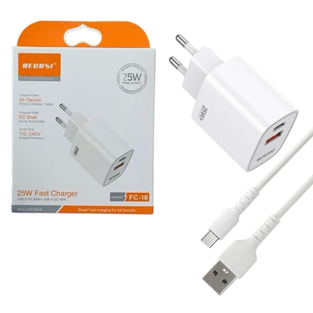 Original Recrsi 2Pin Tc Charger available at Urbantech.pk in Pakistan