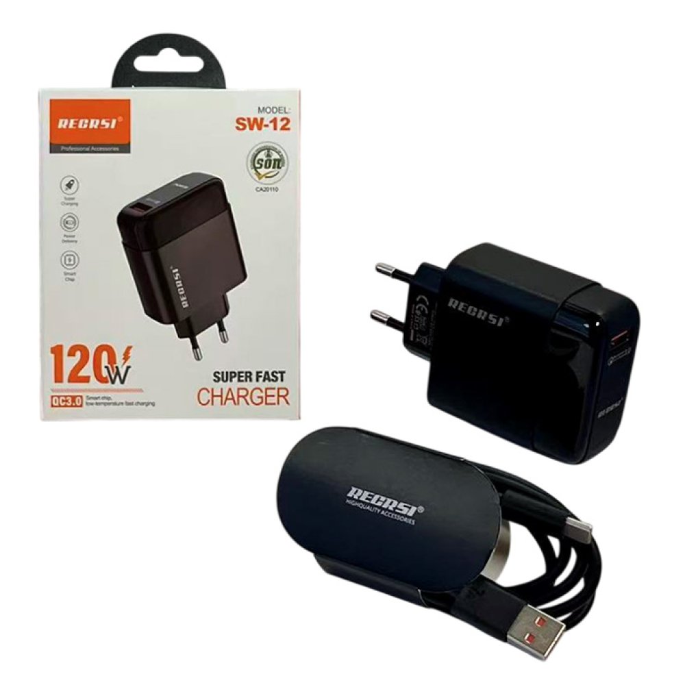 Original Recrsi 2Pin Tc Charger available at Urbantech.pk in Pakistan