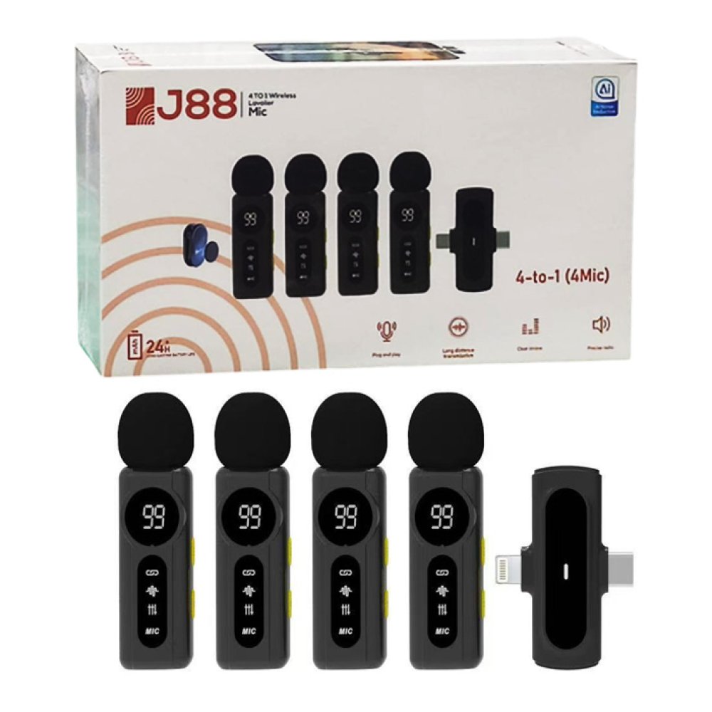 Original Wireless Microphone J88 4In1 available at Urbantech.pk in Pakistan