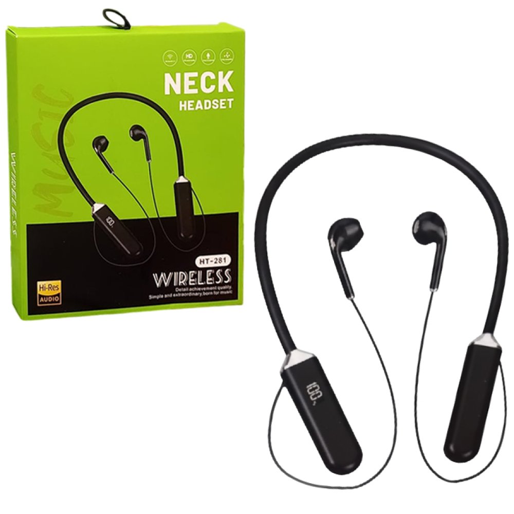 Original Wireless Neckband Ht281 available at Urbantech.pk in Pakistan