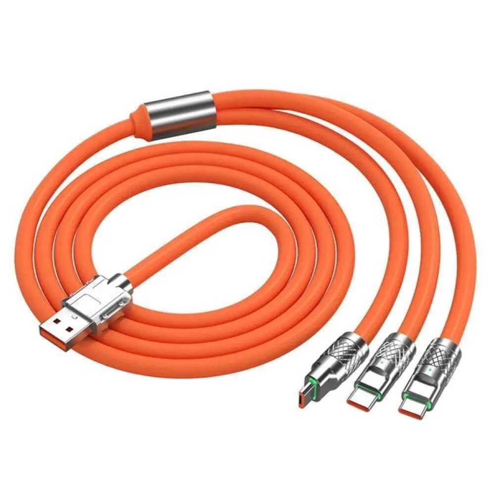 Original 3In1 Orange Charging Cable available at Urbantech.pk in Pakistan